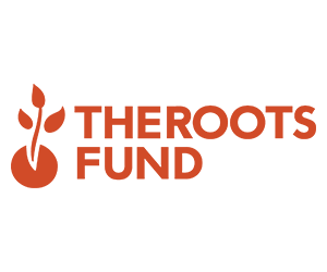 A logo featuring the words The Roots Fund.